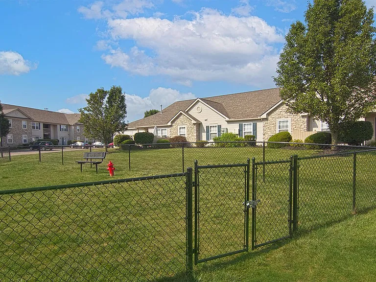 On-site dog park with agility equipment