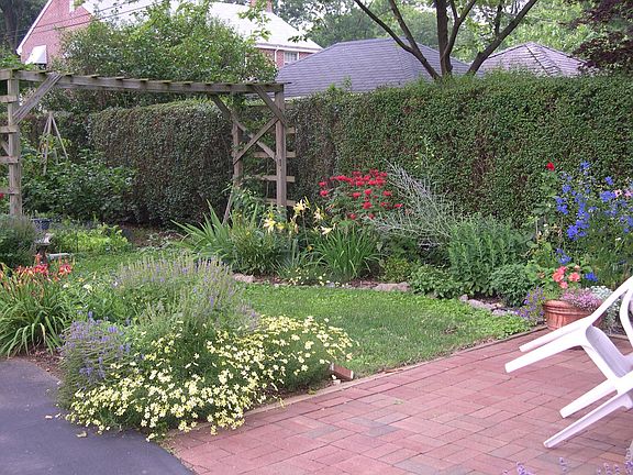 Perennial Garden and Back Yard Patio