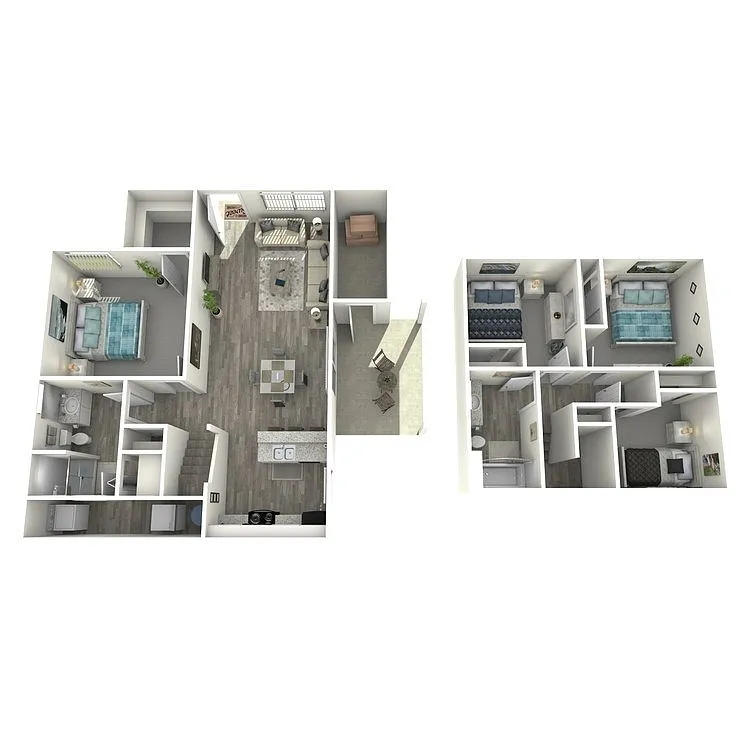 Floor plan 4 Bedroom 2 Bath