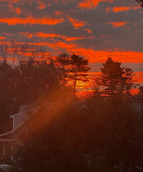 Sunrise View from Bedroom Window