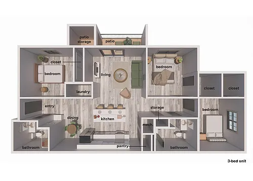Floor plan 3 Bedroom