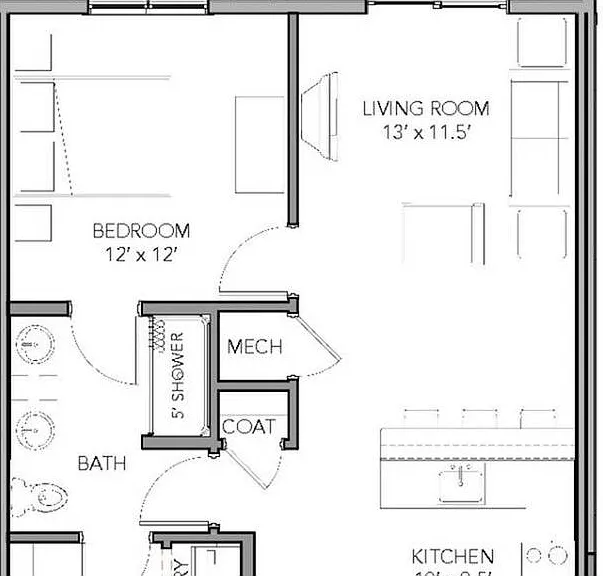 1 Bedroom 2D 1 Bedroom 2D