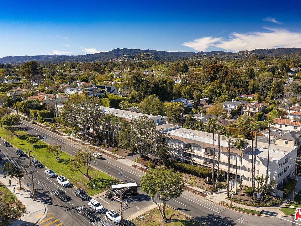 Aerial view of the building's exterior.