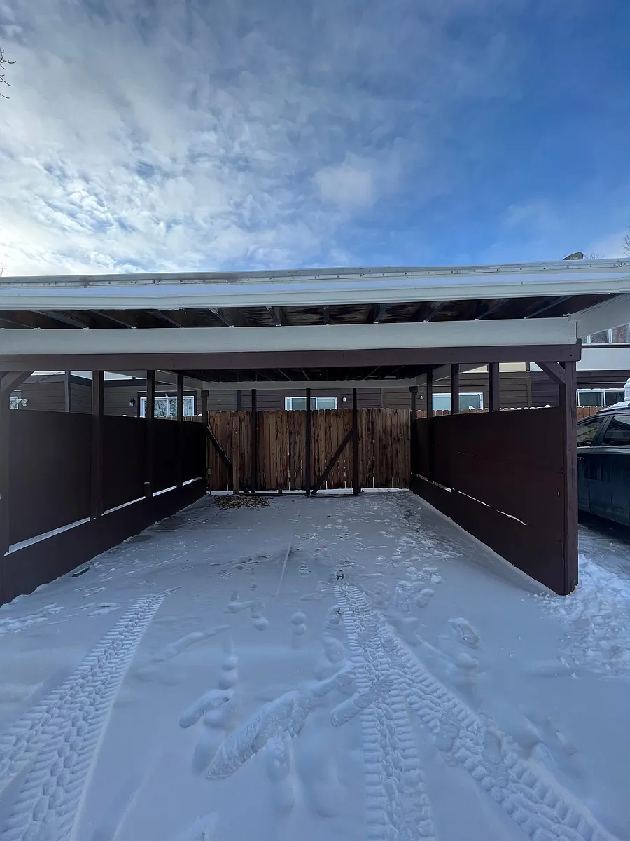 Covered carport in back of house - 607 38th St N