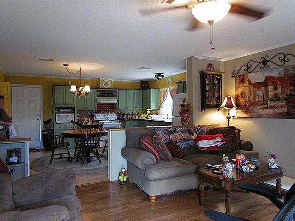 Open living and kitchen area