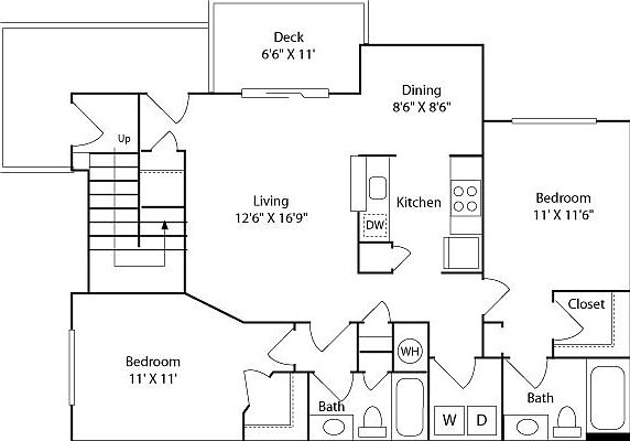 Floor Plan (excludes stair area as we are ground-level