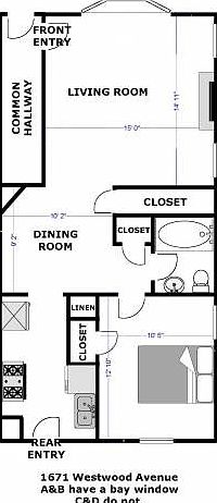 2nd image of 1671 Westwood Ave APT D