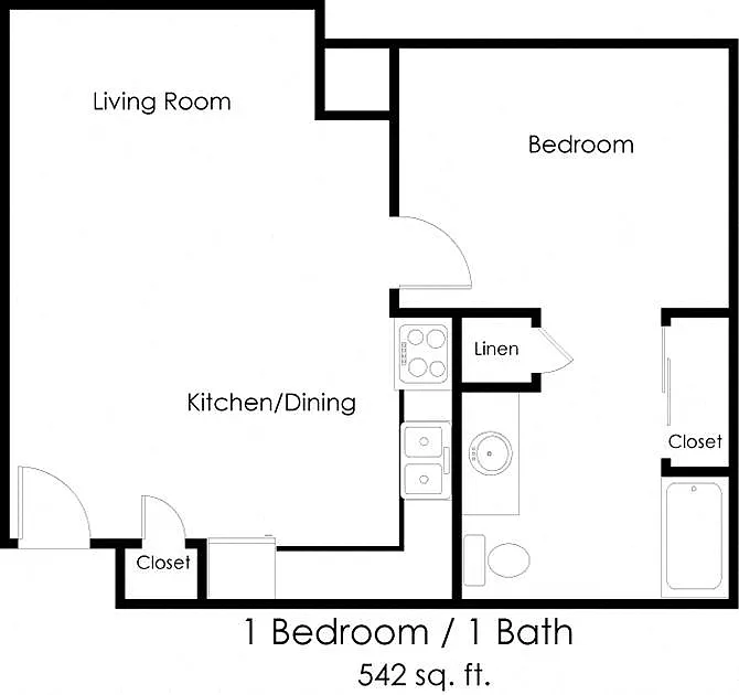 Floor plan One Bedroom