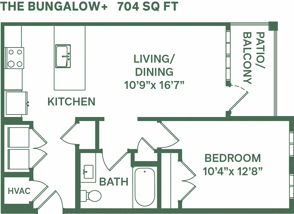 Floor plan Bungalow+ A1+