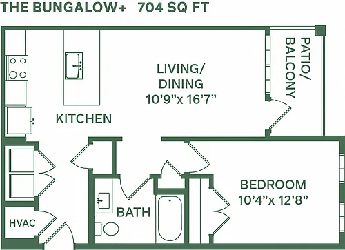 Floor plan Bungalow+ A1+