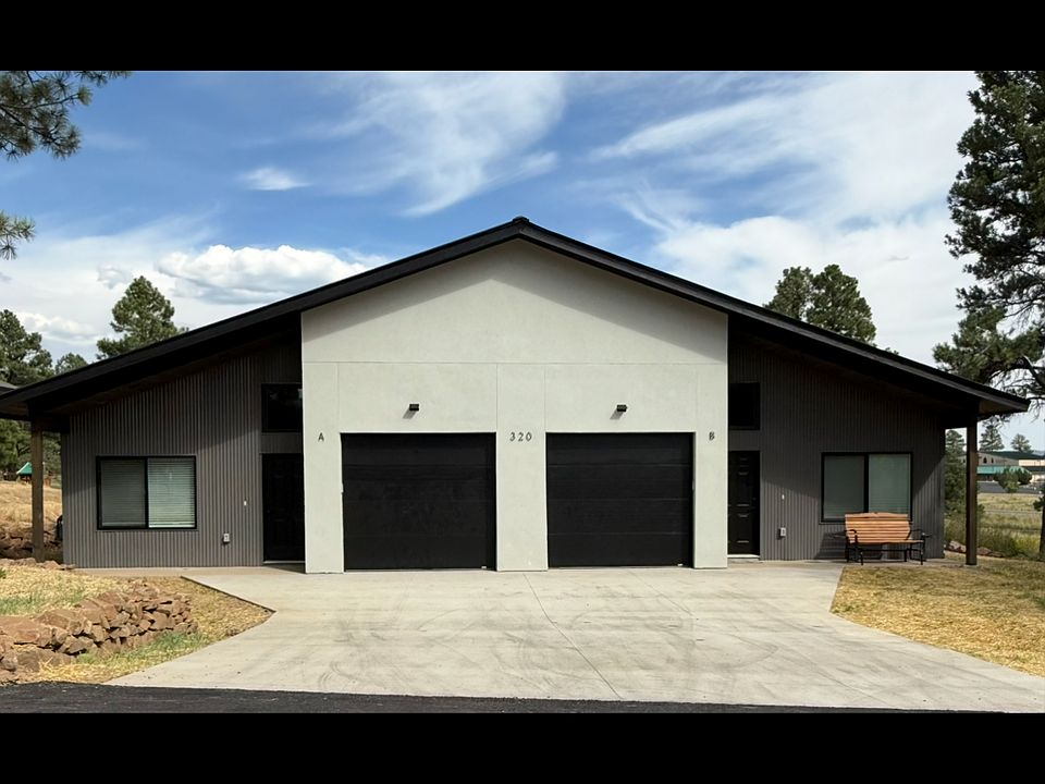 Photo of townhome. Unit A (left side) is for rent