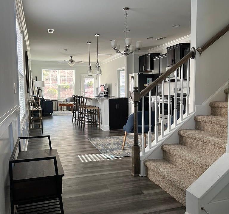 Entrance from the front door. Garage entrance on your immediate right.