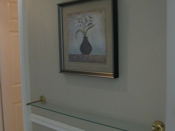 small hallway between living room and kitchen