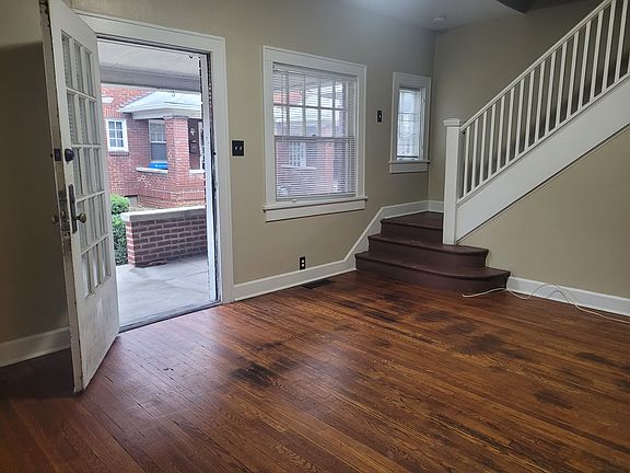 Living room looking out front door
