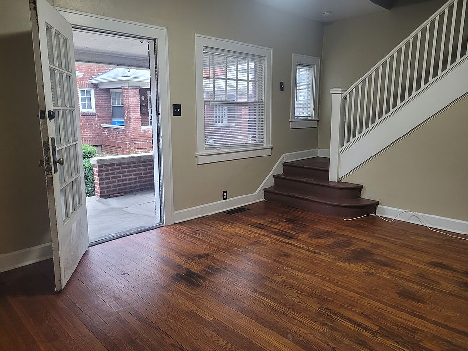 Living room looking out front door