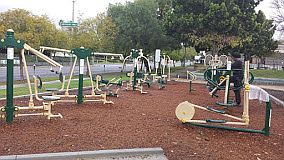 Outdoor gym in the park