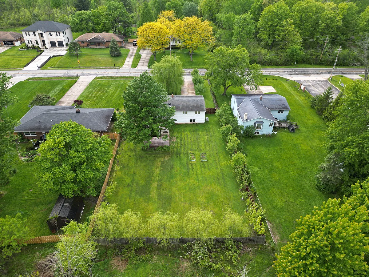 AERIAL VIEW OF BACKYARD - 13669 Webster Rd