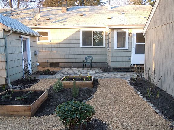 The back of the house from the gardens