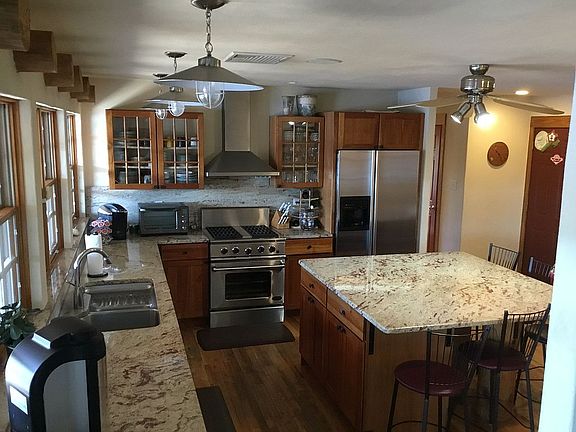 Kitchen with lake view