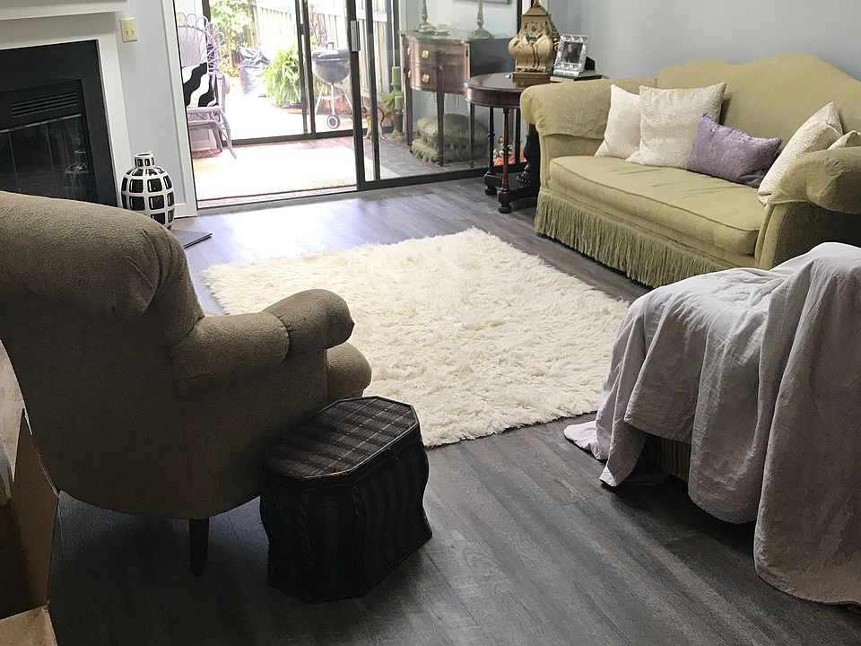 Living room with new floor