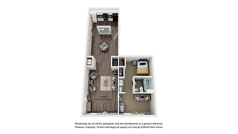 Floor plan Hovi Studio Upgraded Furnished
