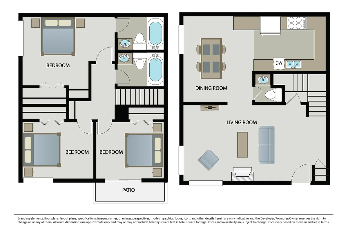 Floor plan Plan 3B Townhome
