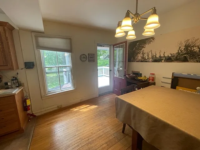 dining room looking west onto back porch