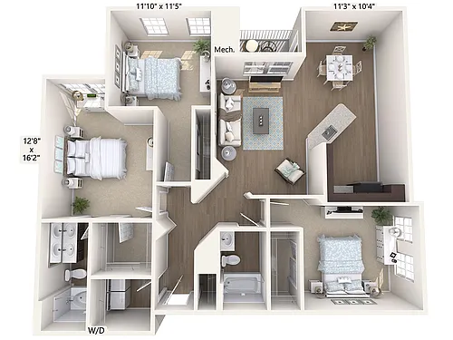 Floor plan C2-E-Floor1