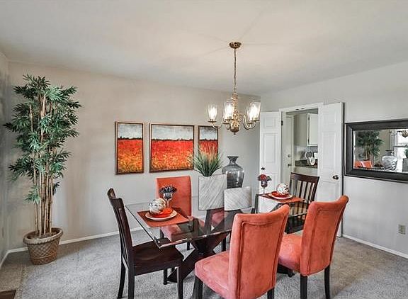 It's easy to entertain in the nice size dining room.