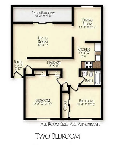 Floor plan 2 bedroom