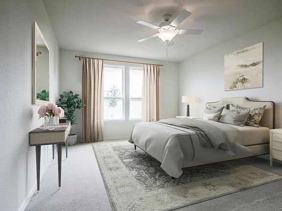 Owner s suite with large windows and private bath