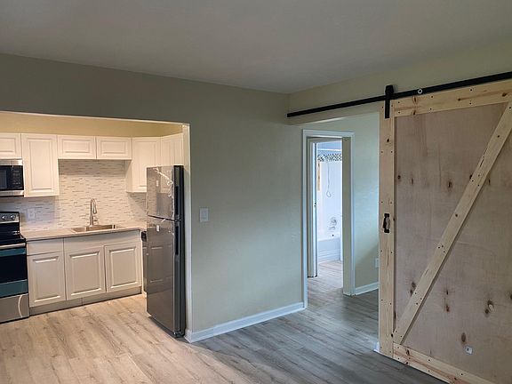 Sliding barn door for bedroom.