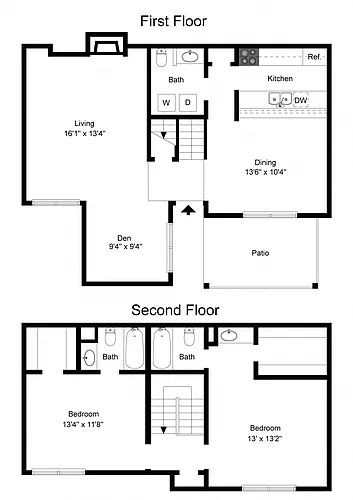 Floor plan B8 + Den
