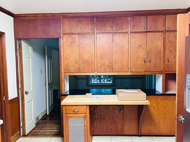 View through kitchen to dining
