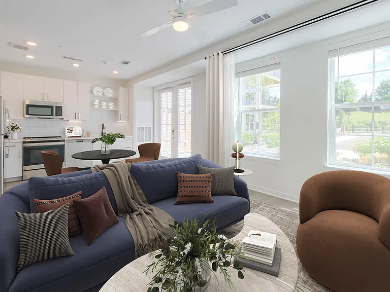 Studio Living Area with Hard Surface Flooring