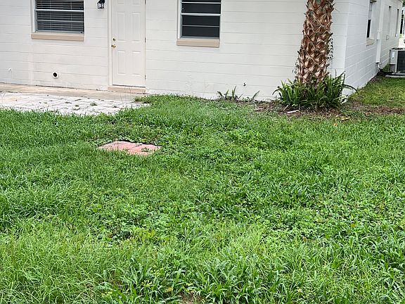 back yard rear of duplex.