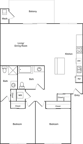 Floor plan 2A Renovated
