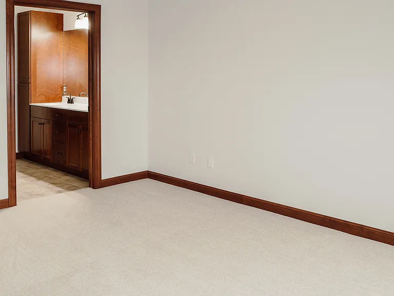 Access to 3/4 primary bath & walk-in closet