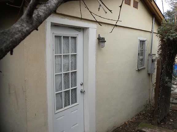 Bedroom back door and window