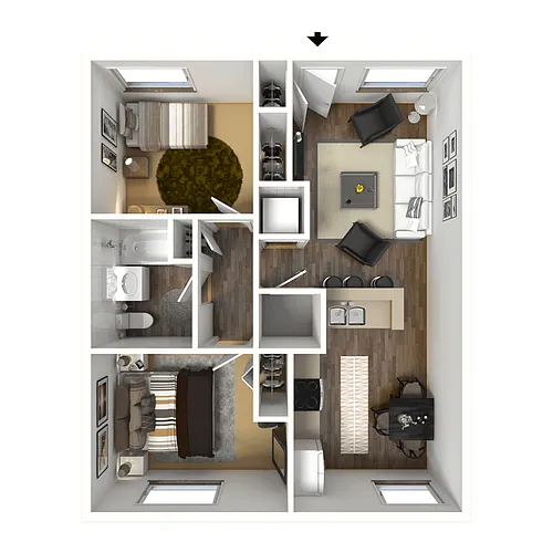 Floor plan 2x1S
