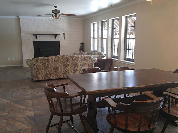 Eating area with family room, nite the working woodstove