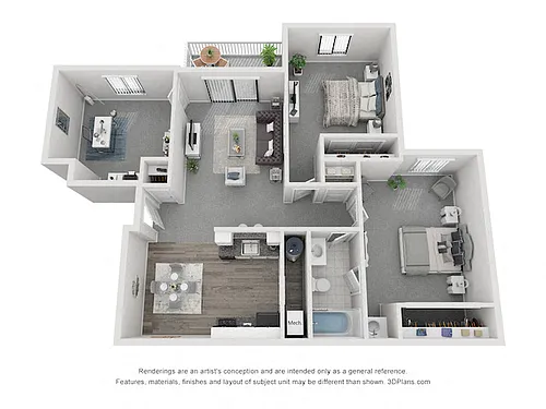 Floor plan The Mallard (2 Bedroom + Den)