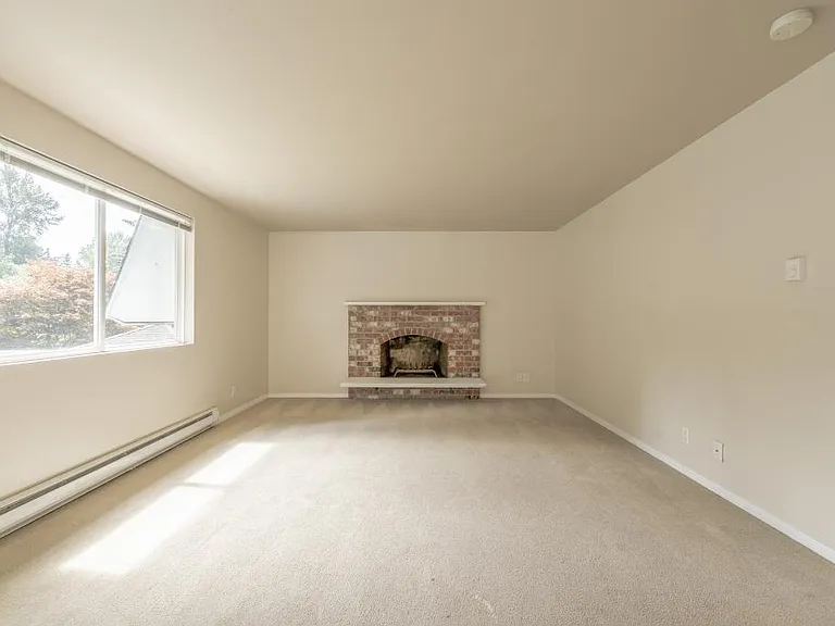 View from kitchen of living room