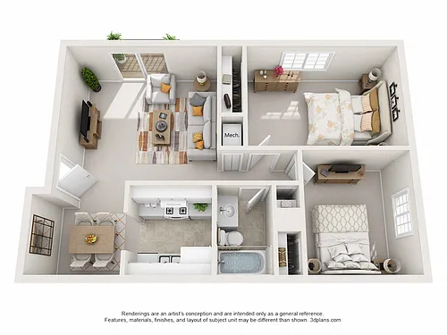 Floor plan Two Bedroom