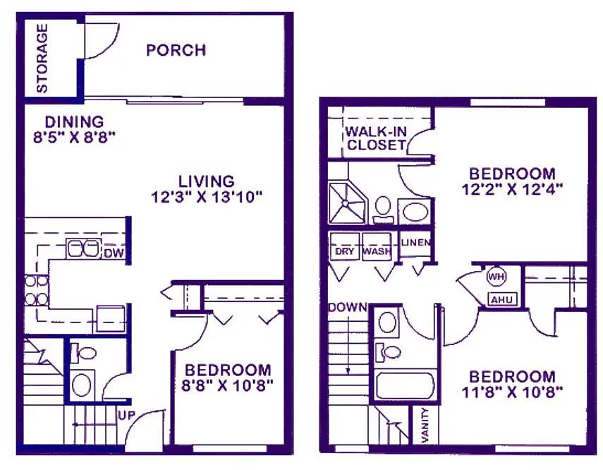 Floor plan Casablanca West 3 Bedroom 2 Bath