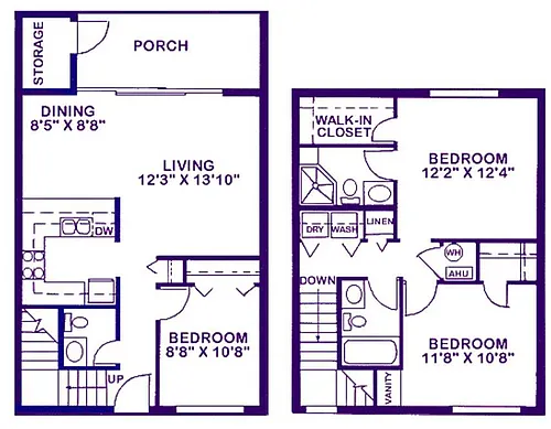 Floor plan Casablanca West 3 Bedroom 2 Bath