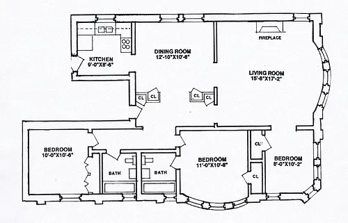 Floor plan 3 Bedroom - 2 Bathroom