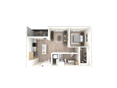 Floor plan 1E