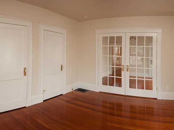 Bedroom 2 ( we put up curtains on the french doors) or can be used as a dining room if preferred.