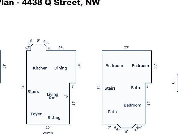 Layout of four floors.